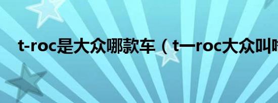 t-roc是大众哪款车（t一roc大众叫啥名）