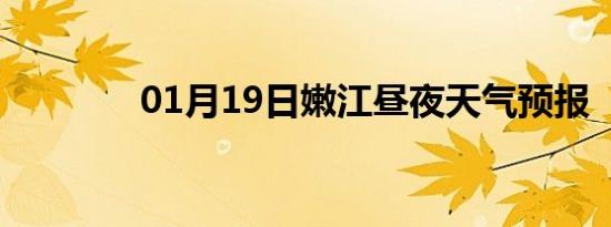 01月19日嫩江昼夜天气预报