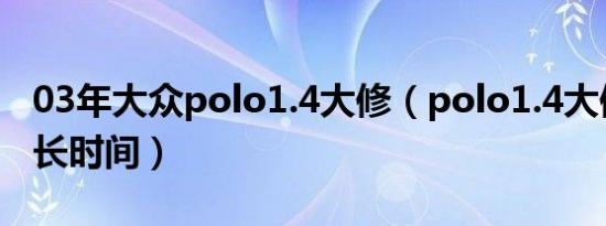 03年大众polo1.4大修（polo1.4大修需要多长时间）