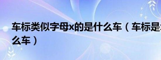 车标类似字母x的是什么车（车标是x的是什么车）