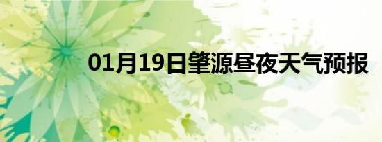 01月19日肇源昼夜天气预报