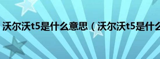 沃尔沃t5是什么意思（沃尔沃t5是什么意思）