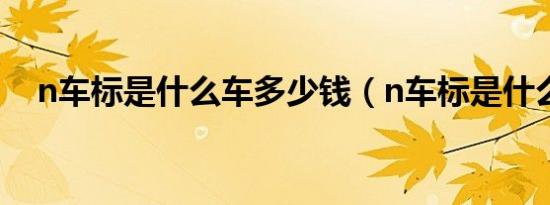 n车标是什么车多少钱（n车标是什么车）