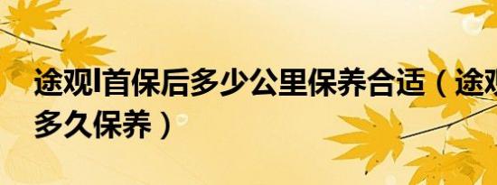 途观l首保后多少公里保养合适（途观首保后多久保养）