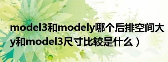 model3和modely哪个后排空间大（modely和model3尺寸比较是什么）