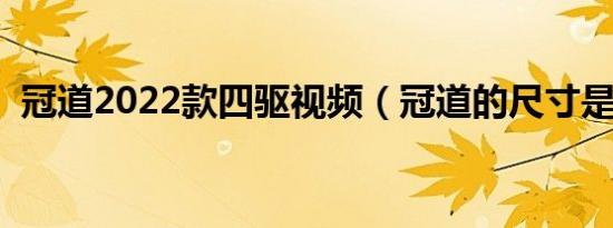 冠道2022款四驱视频（冠道的尺寸是多少）