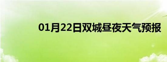 01月22日双城昼夜天气预报
