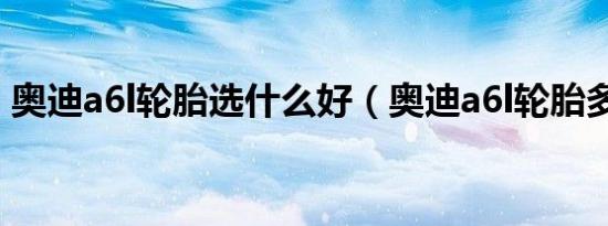 奥迪a6l轮胎选什么好（奥迪a6l轮胎多久换）