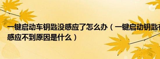 一键启动车钥匙没感应了怎么办（一键启动钥匙有电但汽车感应不到原因是什么）