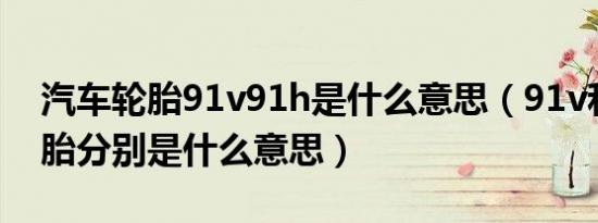 汽车轮胎91v91h是什么意思（91v和91h轮胎分别是什么意思）