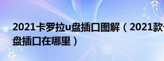 2021卡罗拉u盘插口图解（2021款卡罗拉u盘插口在哪里）