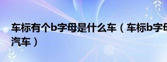 车标有个b字母是什么车（车标b字母是什么汽车）