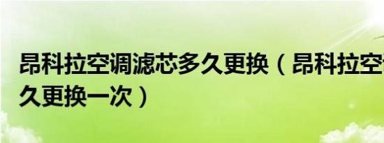 昂科拉空调滤芯多久更换（昂科拉空调滤芯多久更换一次）