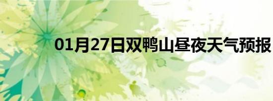 01月27日双鸭山昼夜天气预报