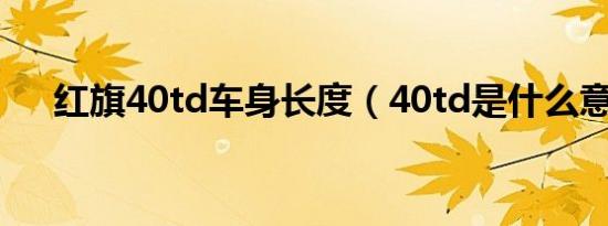 红旗40td车身长度（40td是什么意思）