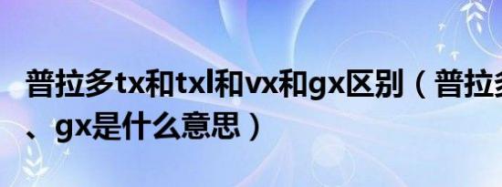 普拉多tx和txl和vx和gx区别（普拉多tx、vx、gx是什么意思）