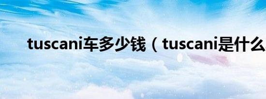 tuscani车多少钱（tuscani是什么车）