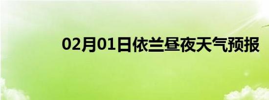 02月01日依兰昼夜天气预报