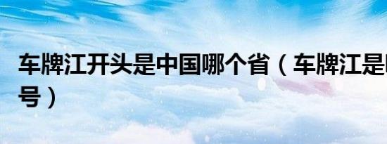 车牌江开头是中国哪个省（车牌江是哪个省代号）