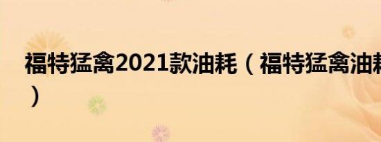 福特猛禽2021款油耗（福特猛禽油耗是多少）