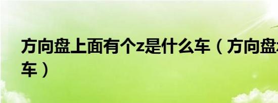 方向盘上面有个z是什么车（方向盘z是什么车）
