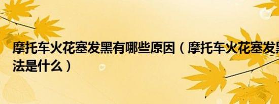 摩托车火花塞发黑有哪些原因（摩托车火花塞发黑的解决方法是什么）