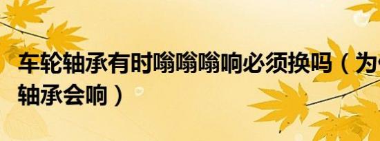 车轮轴承有时嗡嗡嗡响必须换吗（为什么车轮轴承会响）
