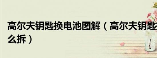 高尔夫钥匙换电池图解（高尔夫钥匙换电池怎么拆）