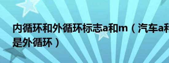 内循环和外循环标志a和m（汽车a和m哪个是外循环）