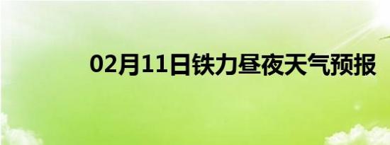 02月11日铁力昼夜天气预报