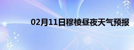 02月11日穆棱昼夜天气预报