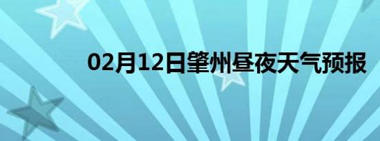 02月12日肇州昼夜天气预报