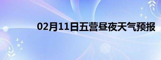 02月11日五营昼夜天气预报