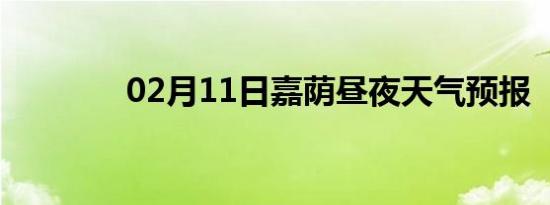 02月11日嘉荫昼夜天气预报