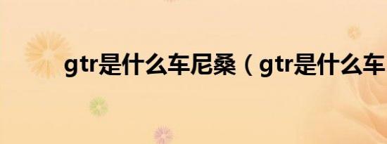 gtr是什么车尼桑（gtr是什么车）