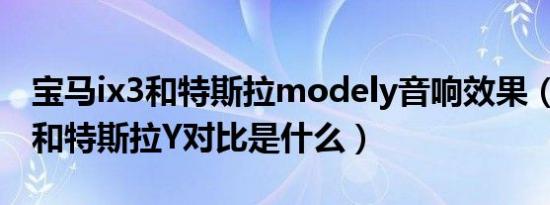 宝马ix3和特斯拉modely音响效果（宝马ix3和特斯拉Y对比是什么）
