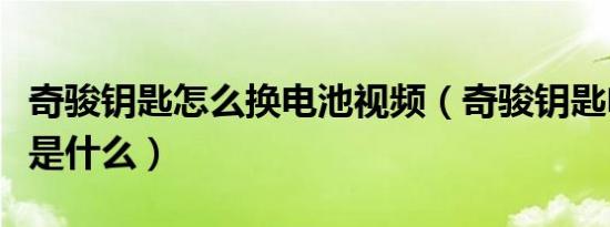 奇骏钥匙怎么换电池视频（奇骏钥匙电池型号是什么）