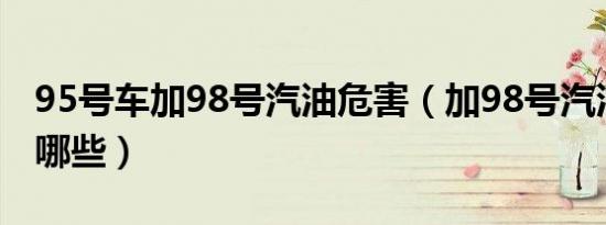 95号车加98号汽油危害（加98号汽油的车有哪些）