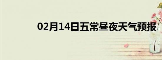02月14日五常昼夜天气预报