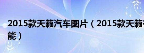 2015款天籁汽车图片（2015款天籁有哪些功能）