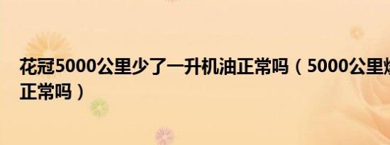 花冠5000公里少了一升机油正常吗（5000公里烧一升机油正常吗）