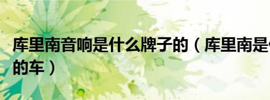 库里南音响是什么牌子的（库里南是什么牌子的车）