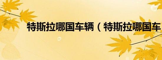特斯拉哪国车辆（特斯拉哪国车）