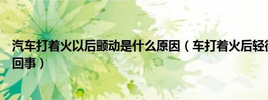 汽车打着火以后颤动是什么原因（车打着火后轻微颤动怎么回事）