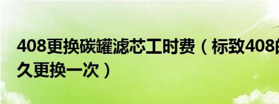 408更换碳罐滤芯工时费（标致408的碳罐多久更换一次）