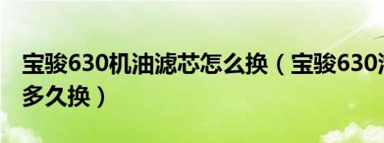 宝骏630机油滤芯怎么换（宝骏630汽油滤芯多久换）