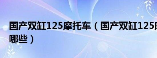 国产双缸125摩托车（国产双缸125摩托车有哪些）