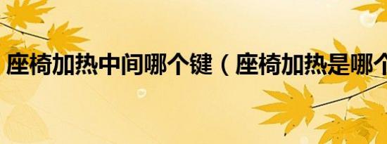 座椅加热中间哪个键（座椅加热是哪个按键）