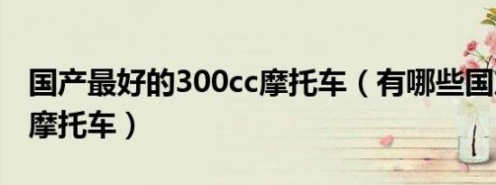 国产最好的300cc摩托车（有哪些国产400cc摩托车）