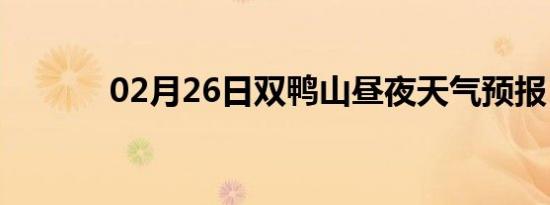 02月26日双鸭山昼夜天气预报